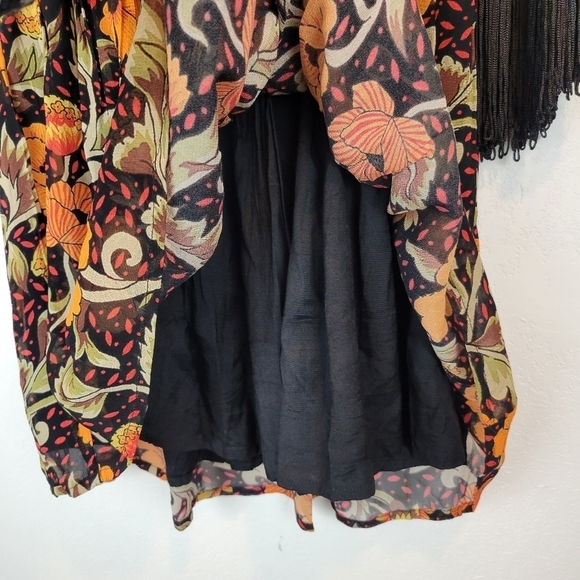 NWOT Verb by Pallavi Singhee Floral Fringe Mini Dress Size SP - Picture 12 of 15